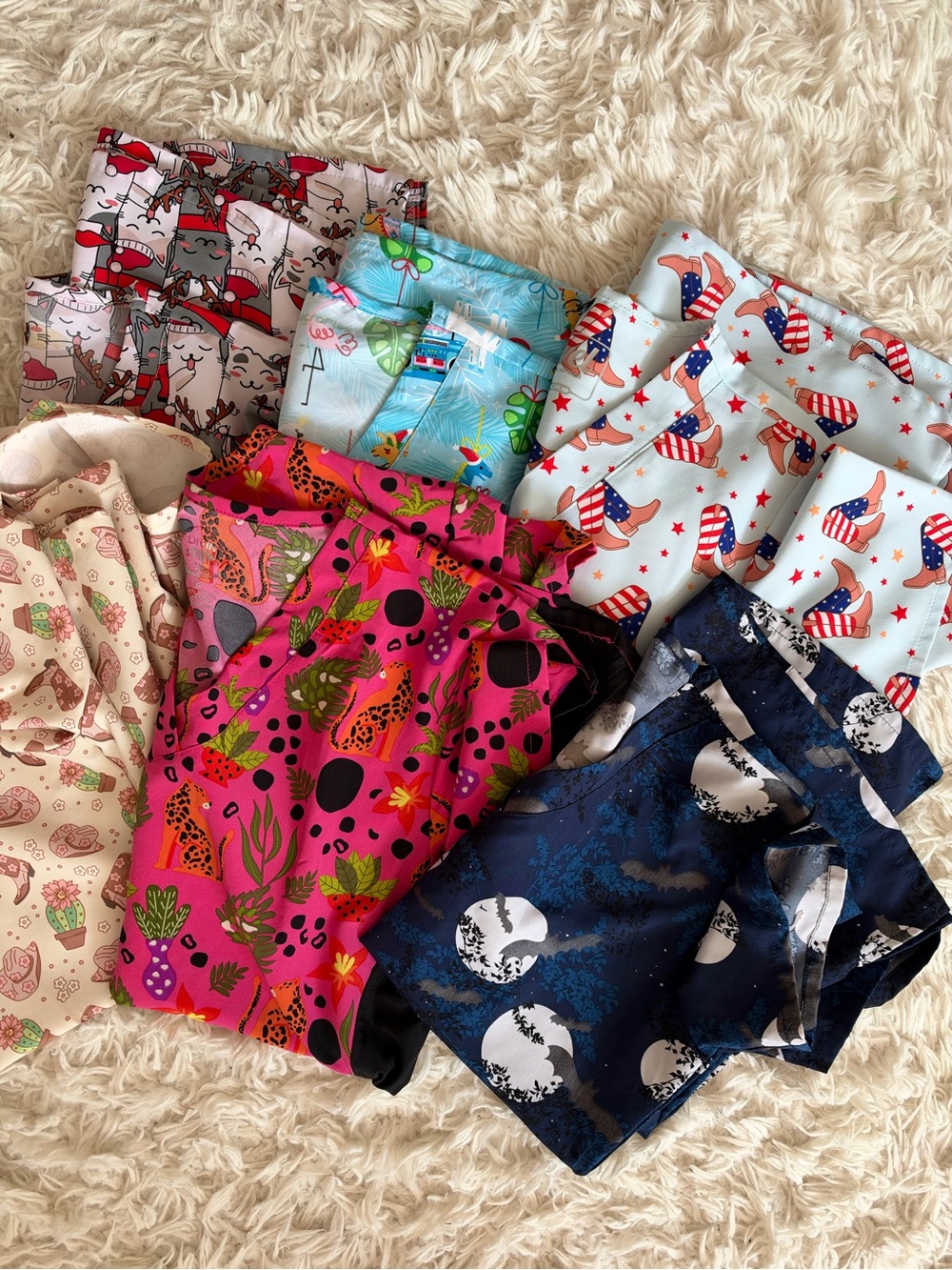 Bundle of 6 Women’s Size Small Scrub Tops